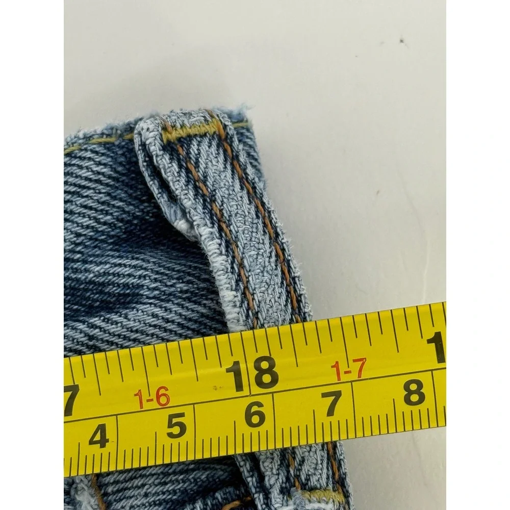 Levis 505 Mens Straight Leg Jeans Medium Wash Blue Denim Pants Sz W34 L32